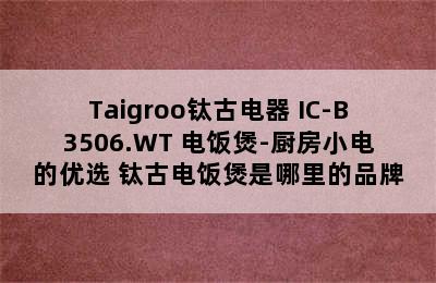 Taigroo钛古电器 IC-B3506.WT 电饭煲-厨房小电的优选 钛古电饭煲是哪里的品牌